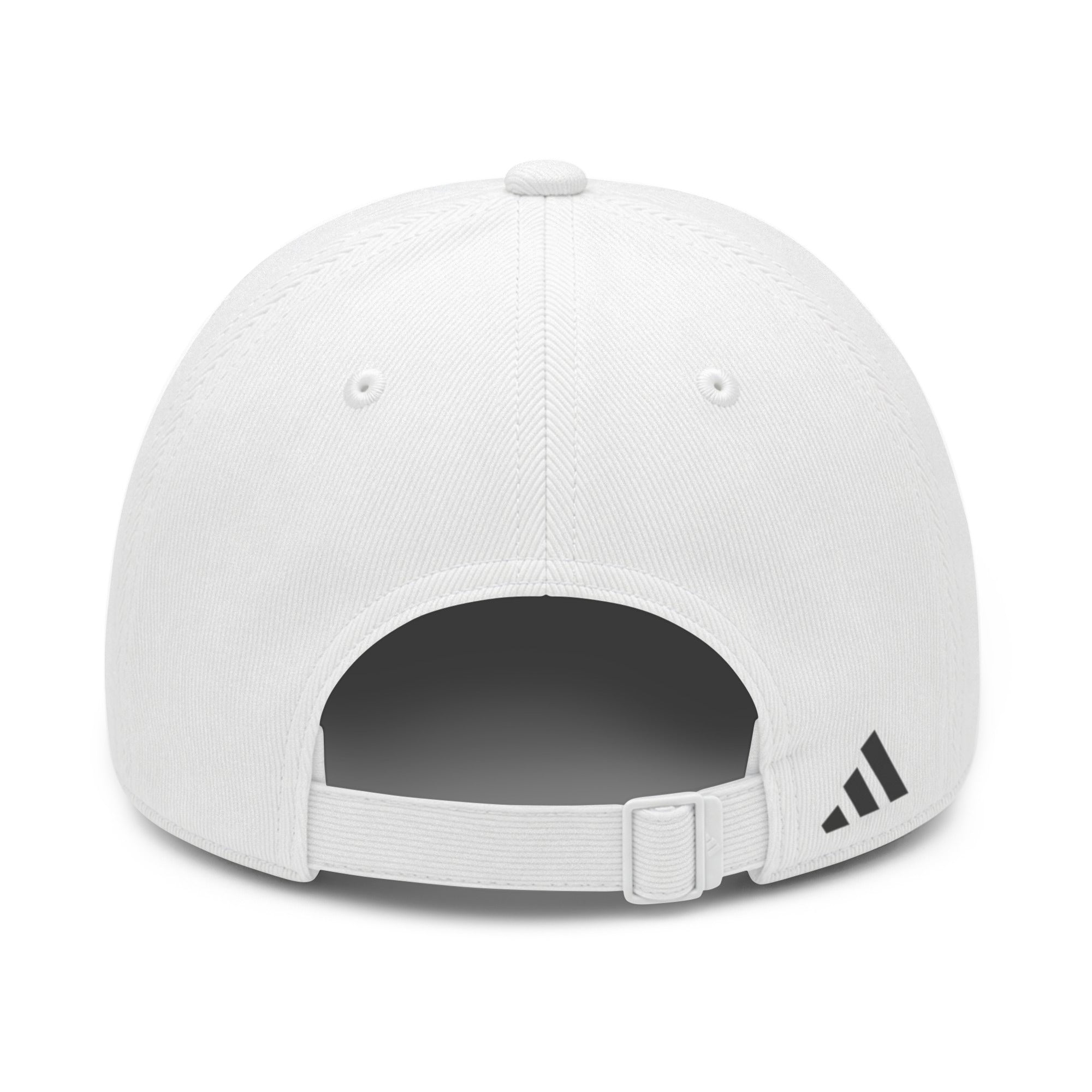 backside of a man's Adidas cap on a white  background