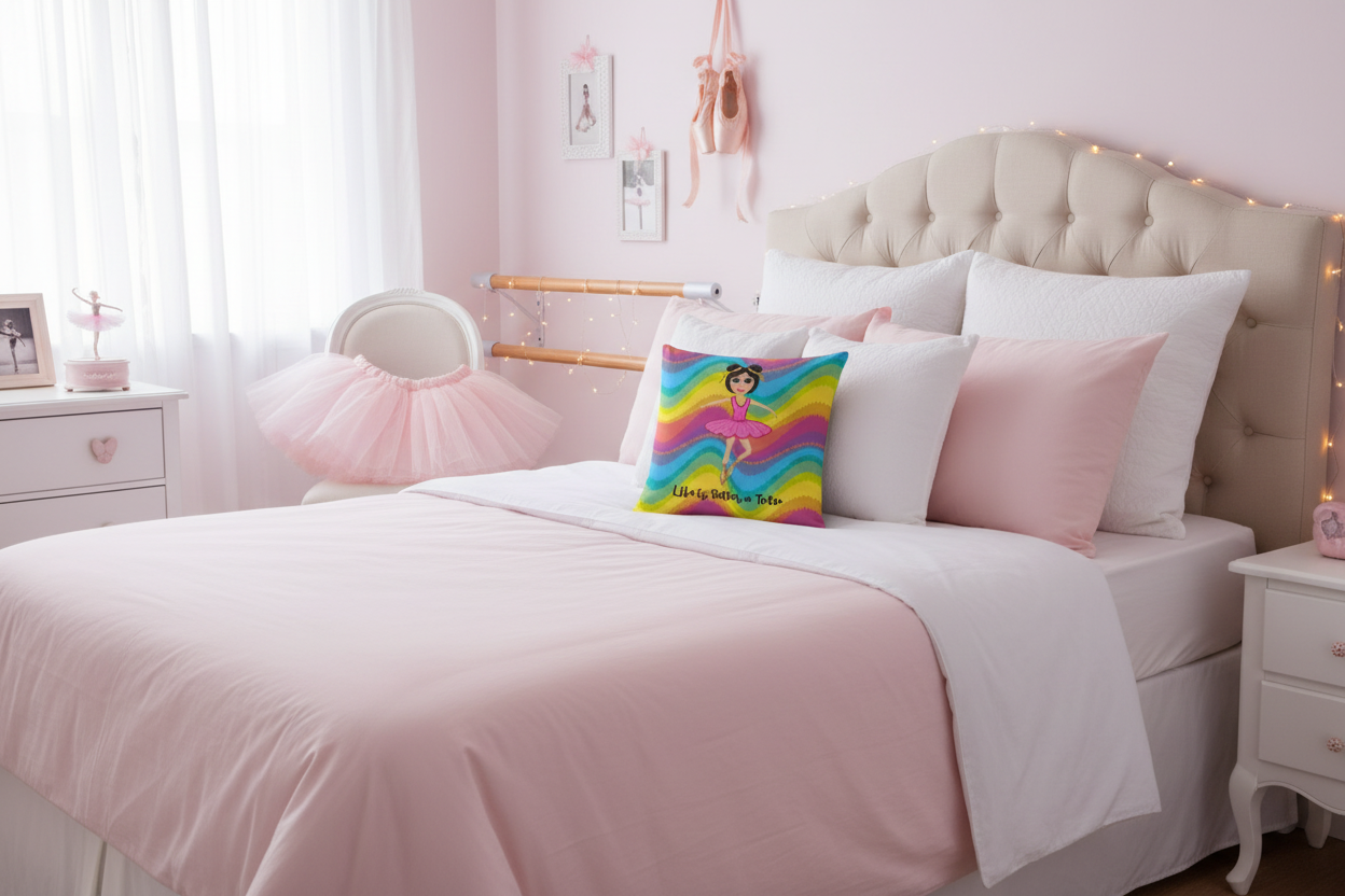 Whimsical Portrait Character Pillow | Twirly Shirley | Life is better in a Tutu