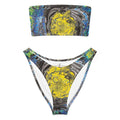 Bikini set with abstract design on a white background