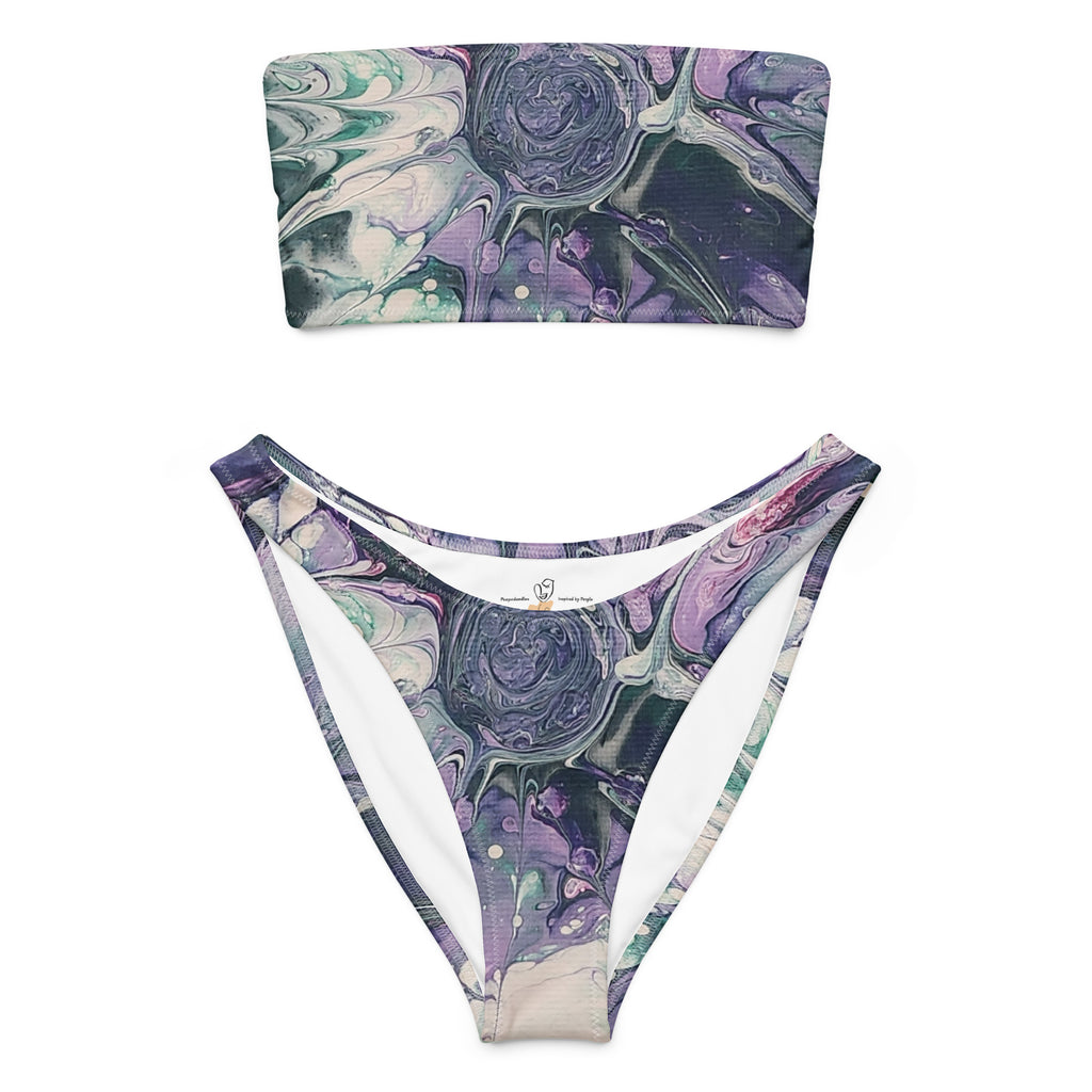 Bikini set with abstract pattern on a white background