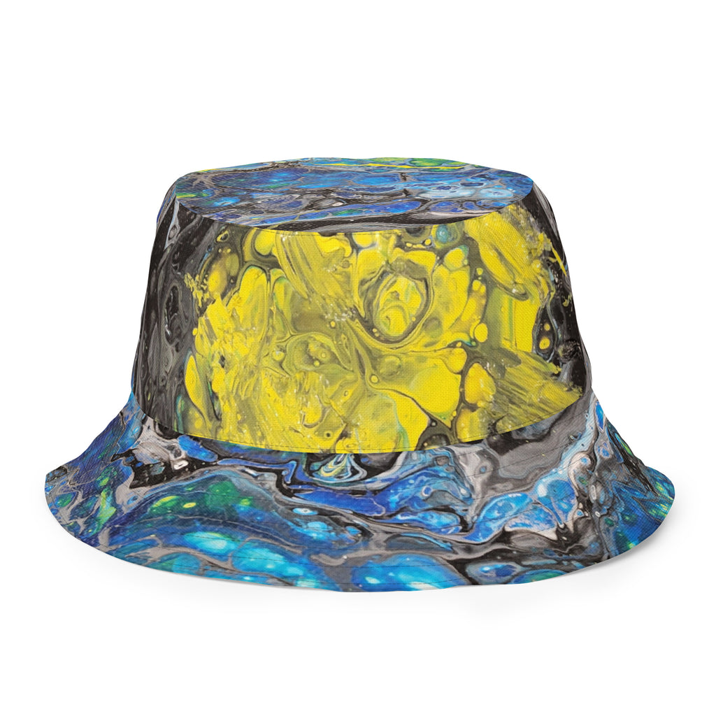 colorful bucket hat on a white background