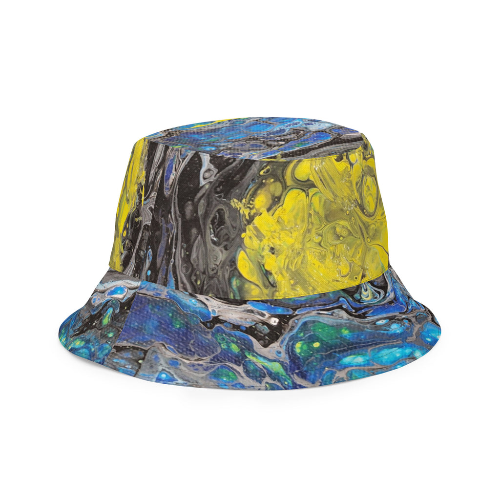 colorful bucket hat on a white background