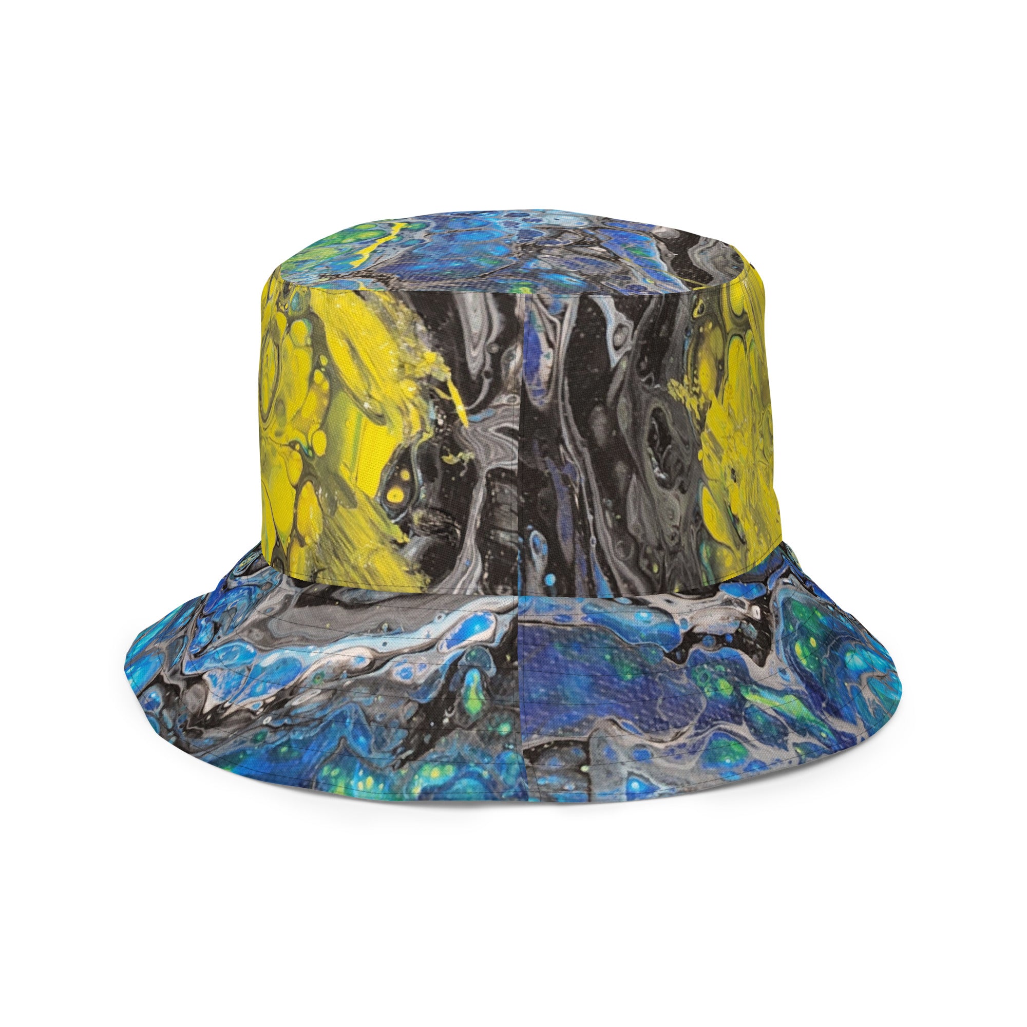 colorful bucket hat on a white background