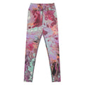 Colorful patterned leggings on a white background