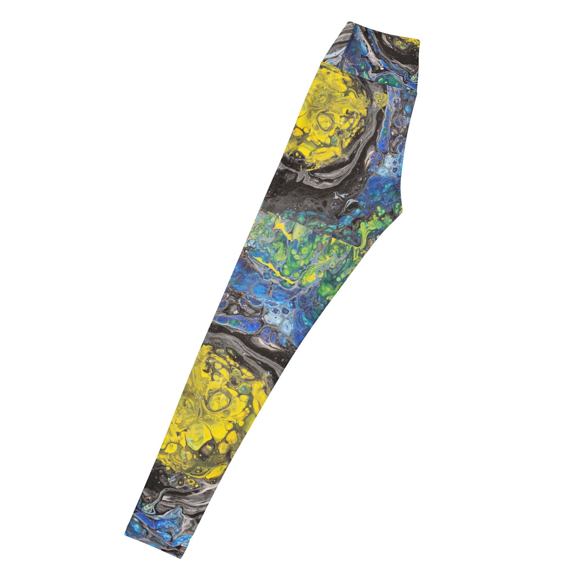 Colorful tie with abstract design on a white background