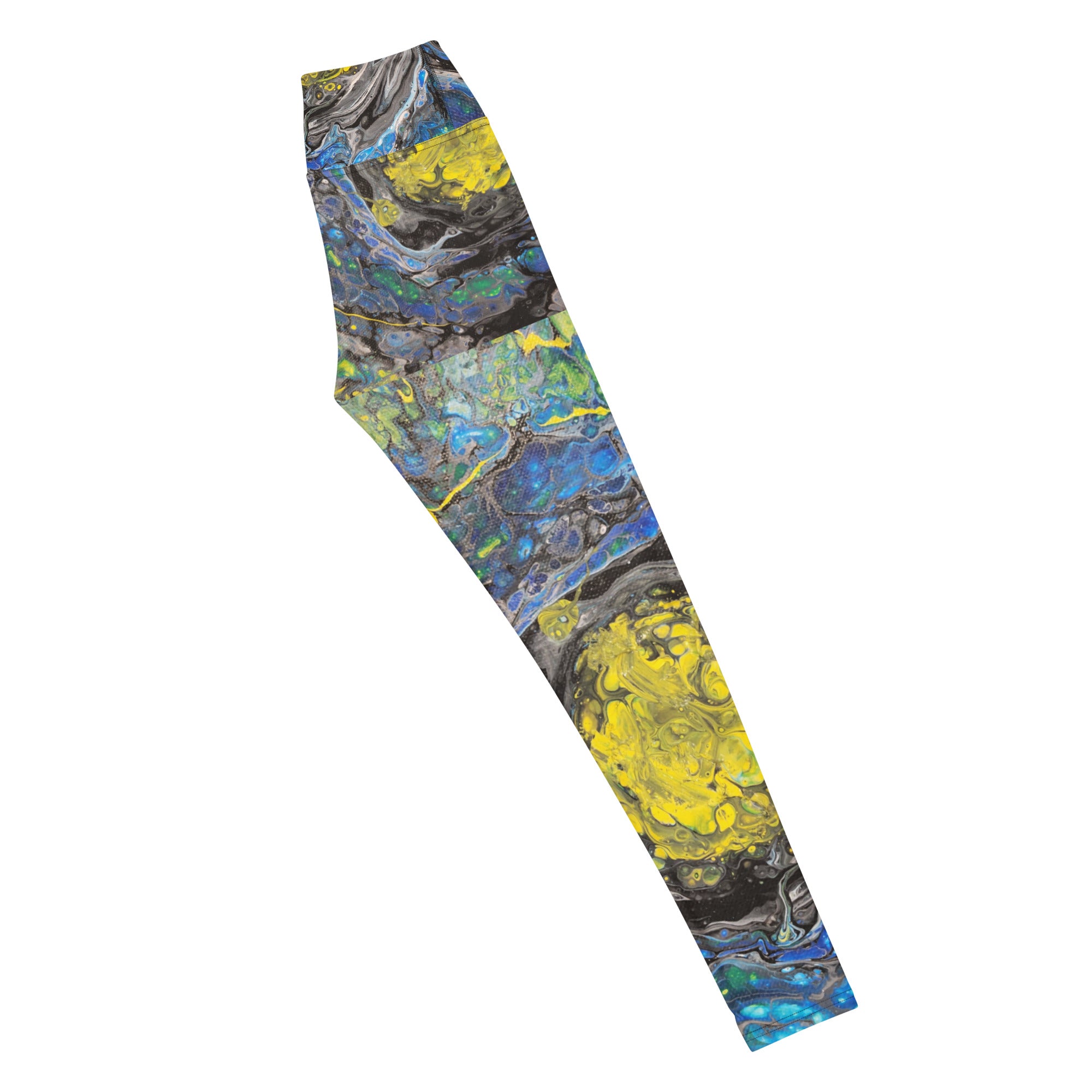Colorful patterned fabric roll on a white background