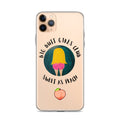 Phone case with 'Big Butt Girls Club Sweet as Peach' design on a white background