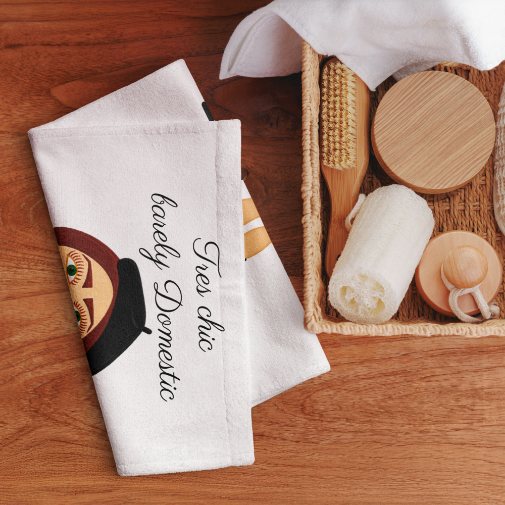 Kitchen Hand Towel — Vive la France — Peepadoodles, front view.