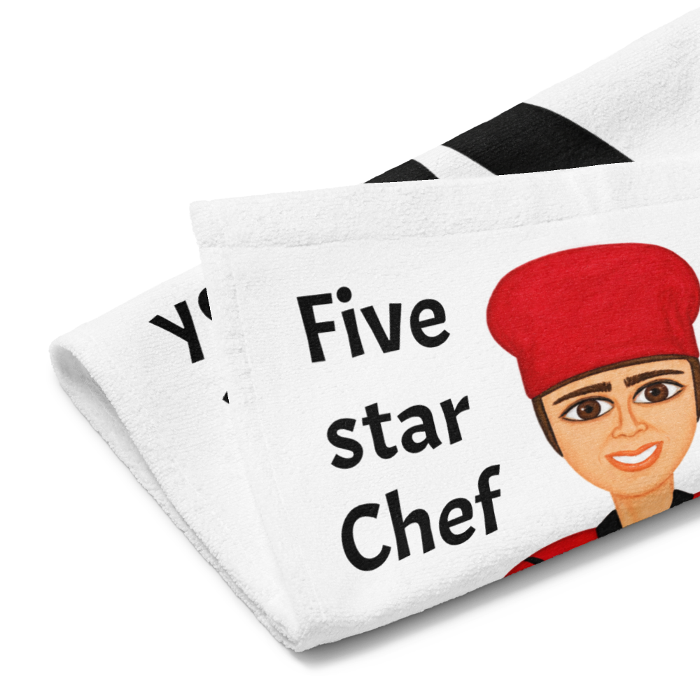 picture of a kitchen hand towel on a white background