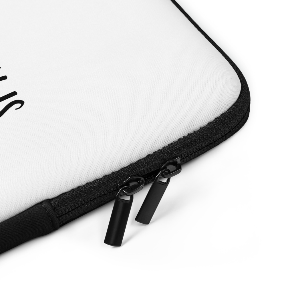 laptop sleeve zipper view