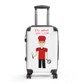 Suitcase with a chef illustration and 'Do what you love' text on a white background