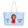 weekender tote bag with whisical woman Character