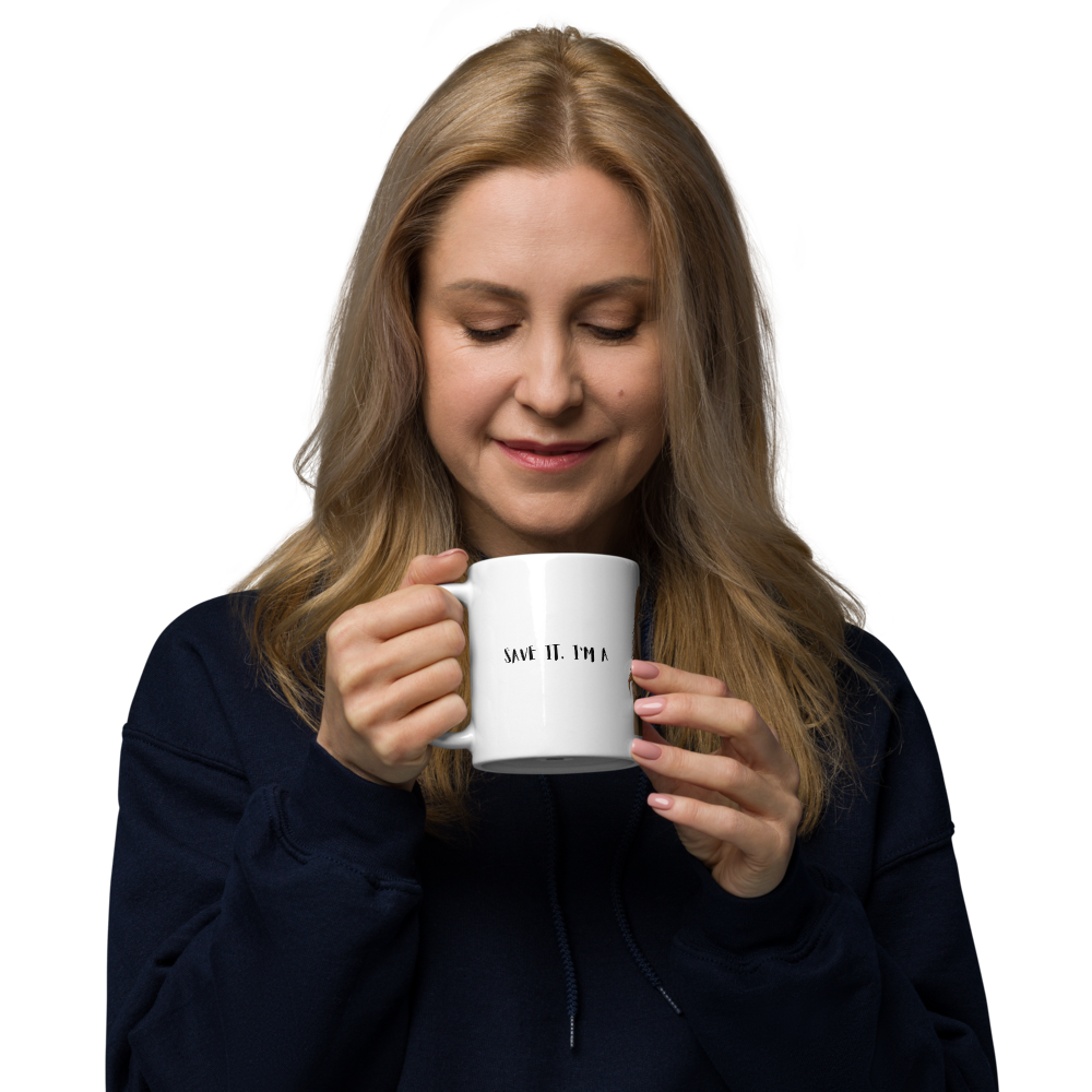 White Glossy Mug - No Drama Mama Collection